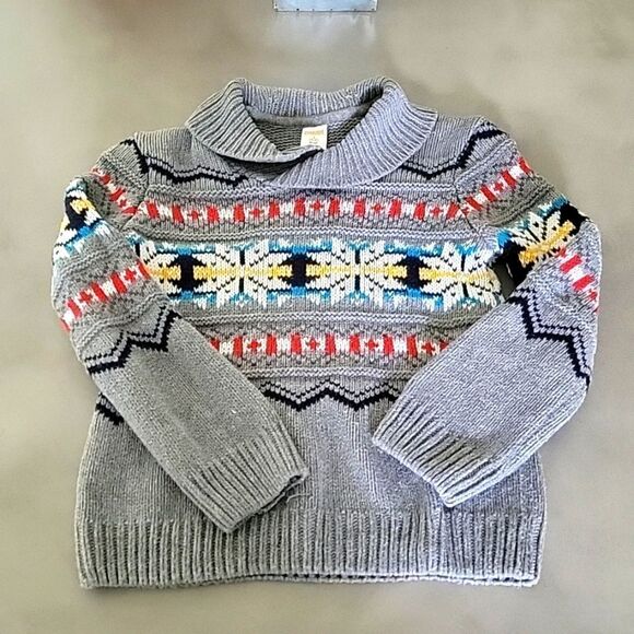 Gymboree Other - Boys shawl neck fair isle sweater  5-6